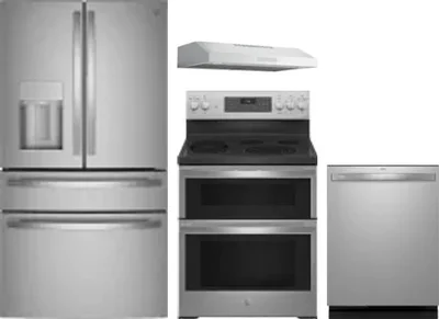 4 Piece Package Includes Refrigerator, Range, Hood And Dishwasher